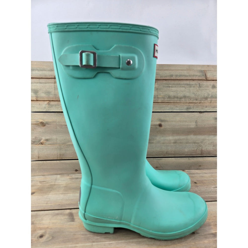 Hunter Original Kids Tall Rain Boots Seafoam Green US 5B/6G EU37 UK4 Rainwear